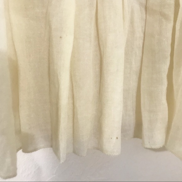 Mystree Off White Babydoll Peasant Blouse Size M - Picture 6 of 8